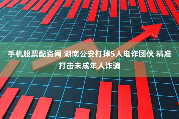 手机股票配资网 湖南公安打掉5人电诈团伙 精准打击未成年人诈骗